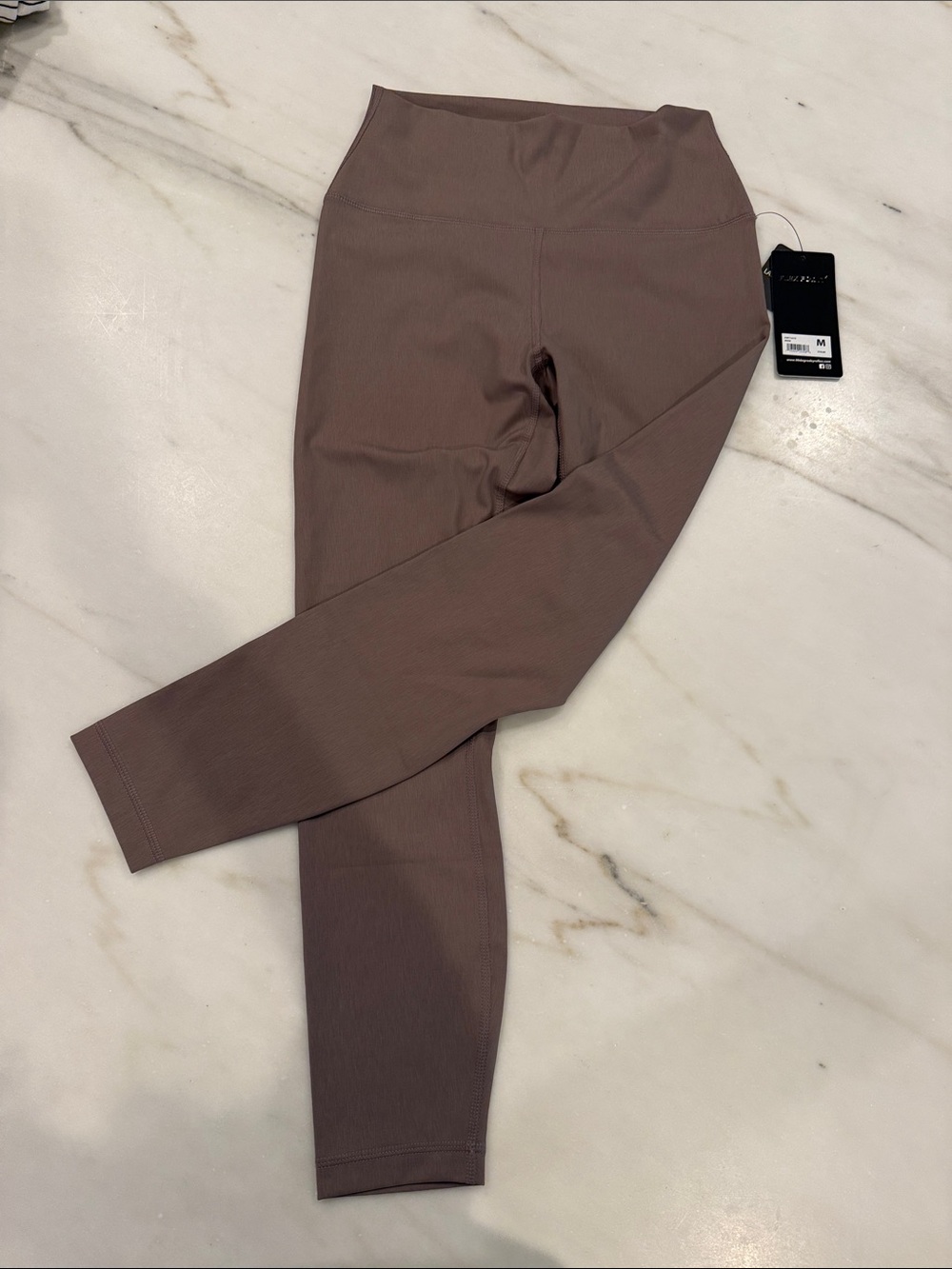 NWT 90 Degree By Reflex Ribbed Leggings in Brown SIZE MEDIUM